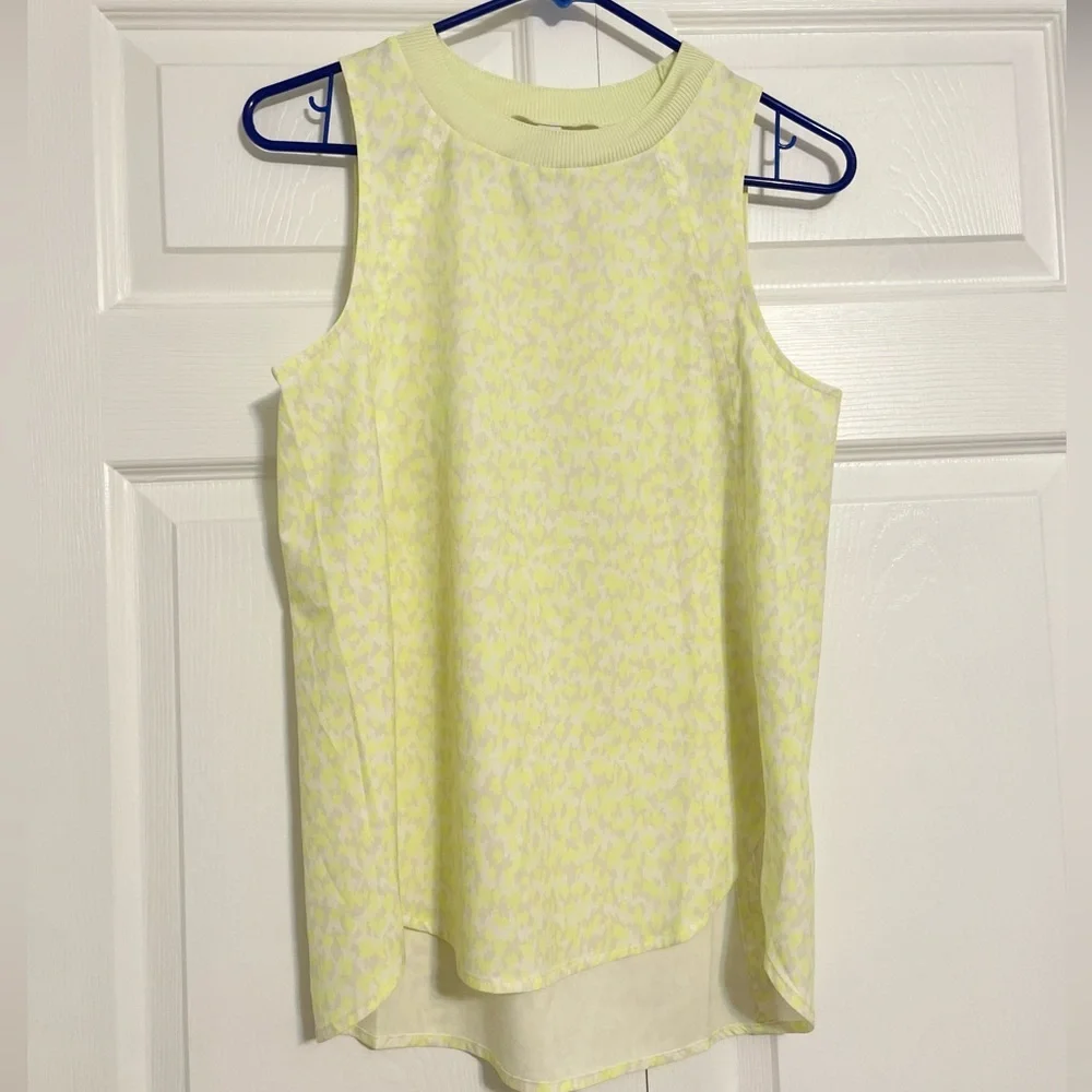 Athleta Zephyr Refined Tank in Yellow Leopard - Picture 2 of 6